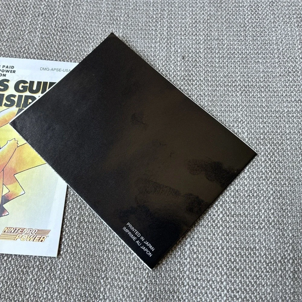 Pokémon Yellow Nintendo Power Player's Guide Offer Insert DMG-APSE-USA + Consumr